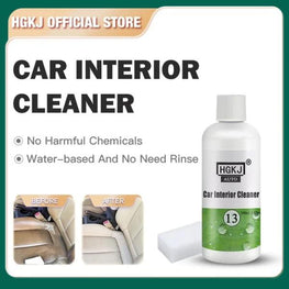 HGKJ 13 Car Seat Interiors Cleaner Window Glass Liquid Leather Plastic Renovator Wax Automotive 50ML