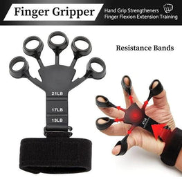 Silicone Gripster Grip Strengthener Finger Stretcher Hand Grip Trainer Gym Fitness Training And Exercise Hand StrengtheneExtension Exercise Device - Each