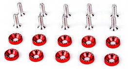 Motorcycle Fancy Bolts with Washer 10 Pcs Set - Universal Bike Chain Cover Bolts - Number Plate Bolts Set