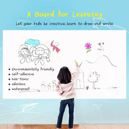 Artisan - Dry Erase Whiteboard Sticker Vinyl Sticker, Self-adhesive &amp; reusable White Board Peel Stick for School,Office,Home,Kids Drawing with 2 erasable markers